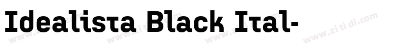 Idealista Black Ital字体转换